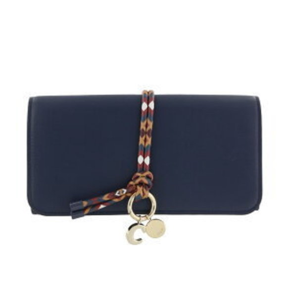 Chloe Navy Long Blue Wallet - Picture 1 of 7